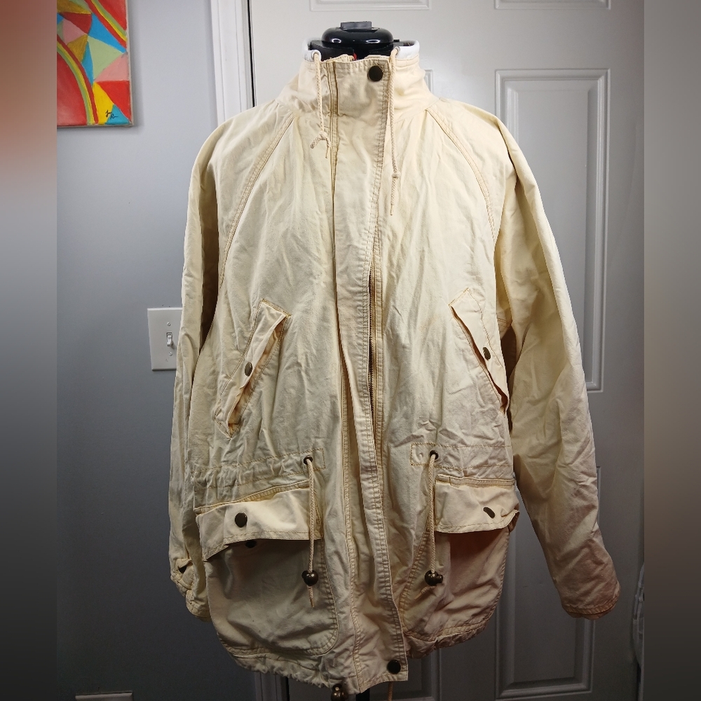Men's Beige Military Field Jacket